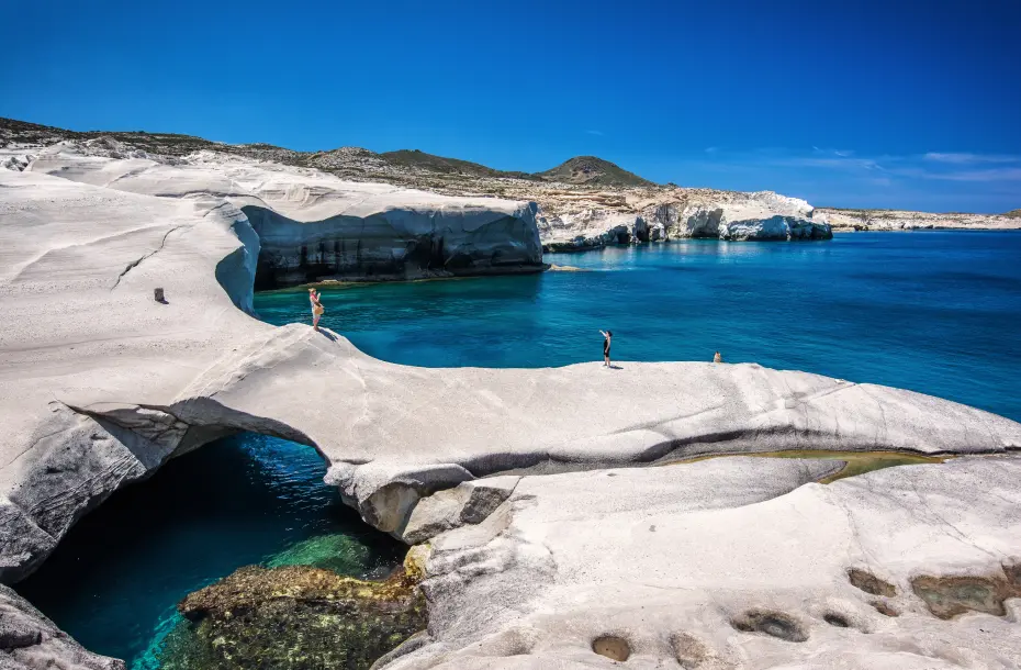 La famosa spiaggia di Sarakiniko a Milos